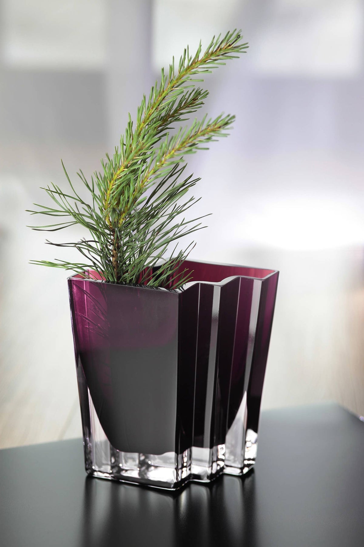Chevron Vase, Amethyst, Available in 4 Sizes
