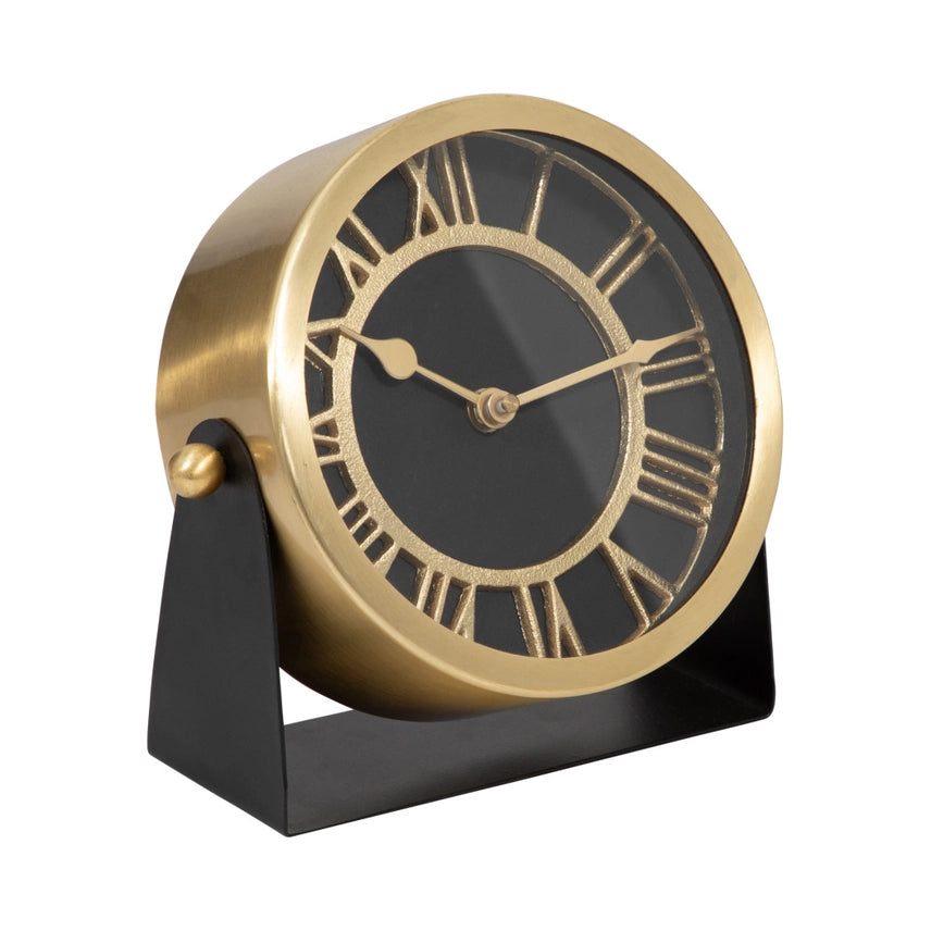 Modern metal round table clock