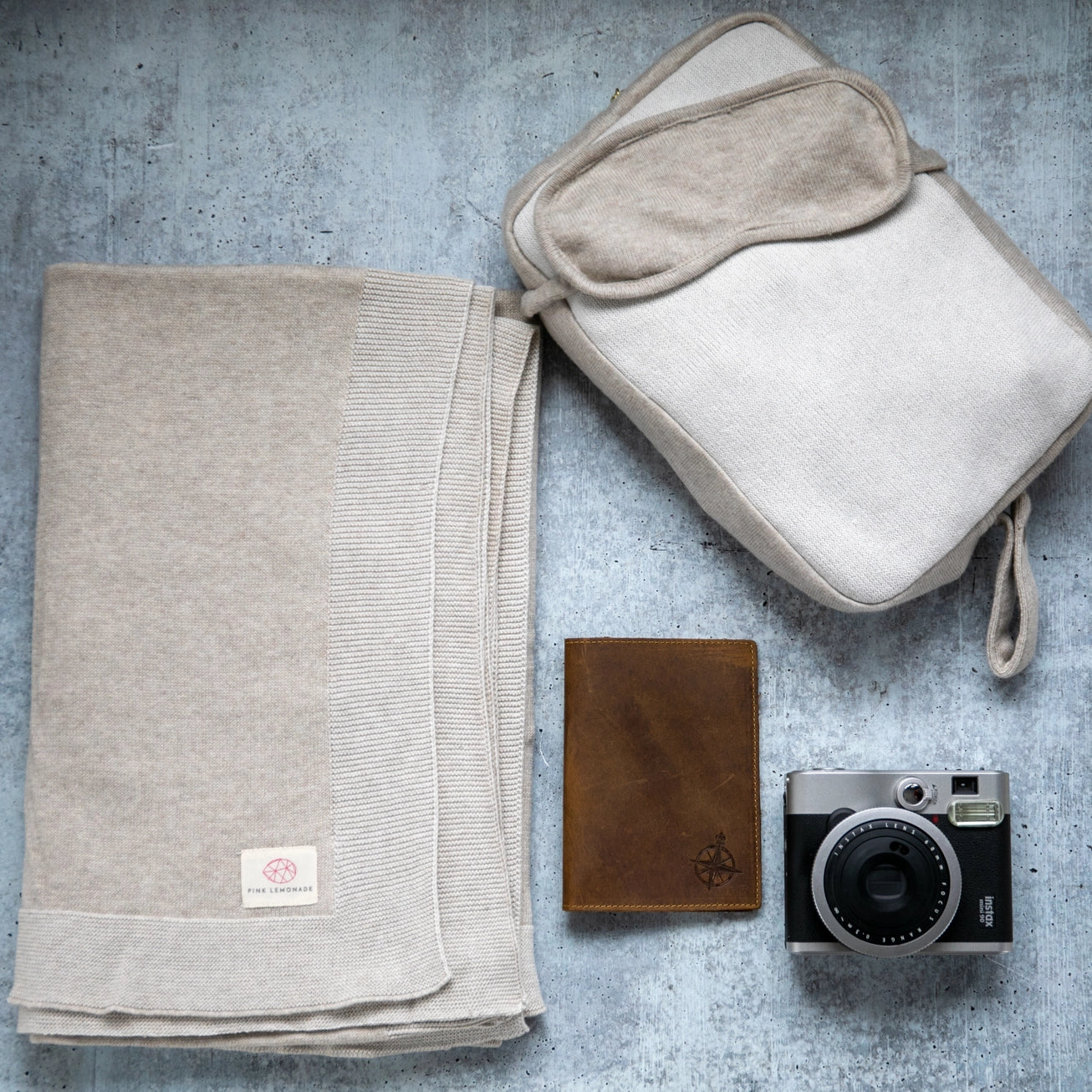Reversible Light Beige Mel/Ivory 3-Piece Travel Set