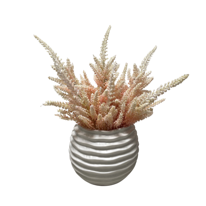 Astilbe Arrangement In Wavy Pot