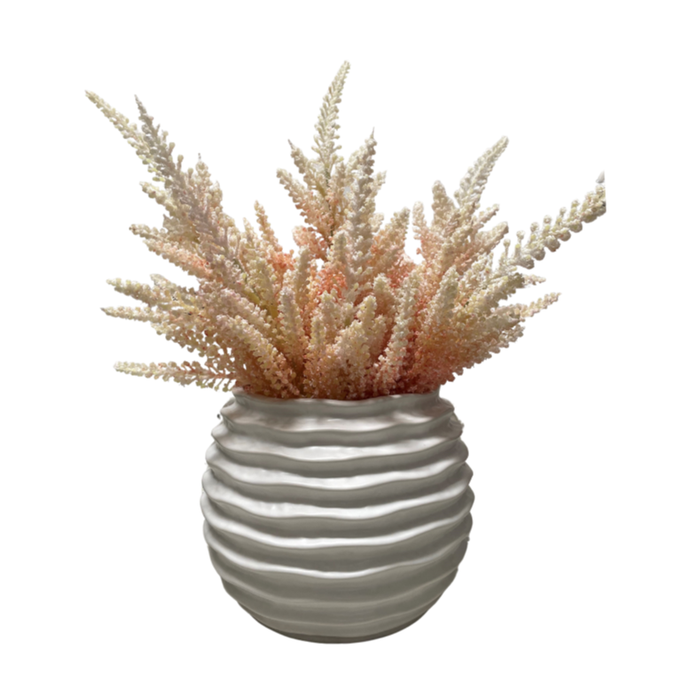 Astilbe Arrangement In Wavy Pot