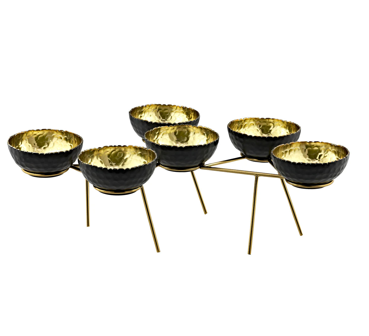 Munro Gold Hammered Appetizer Server
