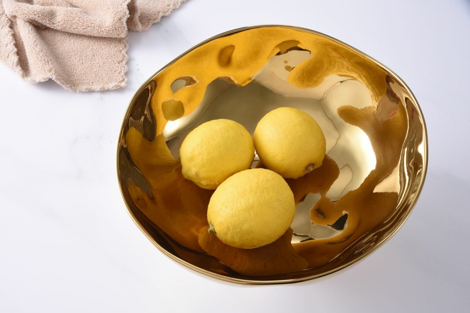 Moonlight Gold Porcelain Footed Bowl