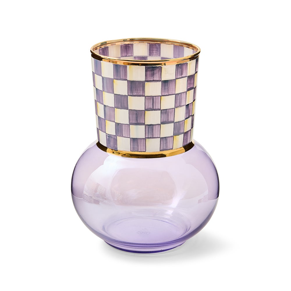 MacKenzie-Childs Check Glass Vase