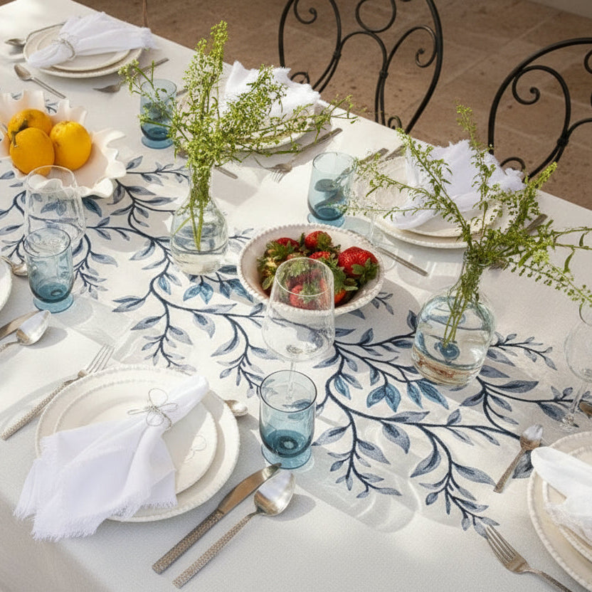 Adorn Your Table Blue Grove Tablecloth