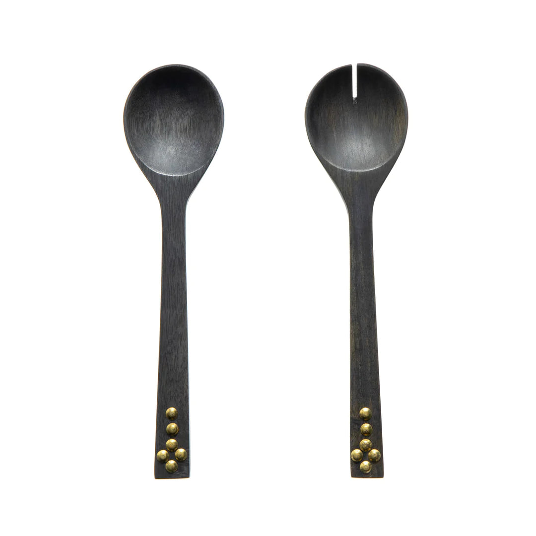 Mae Studded Salad Server Set