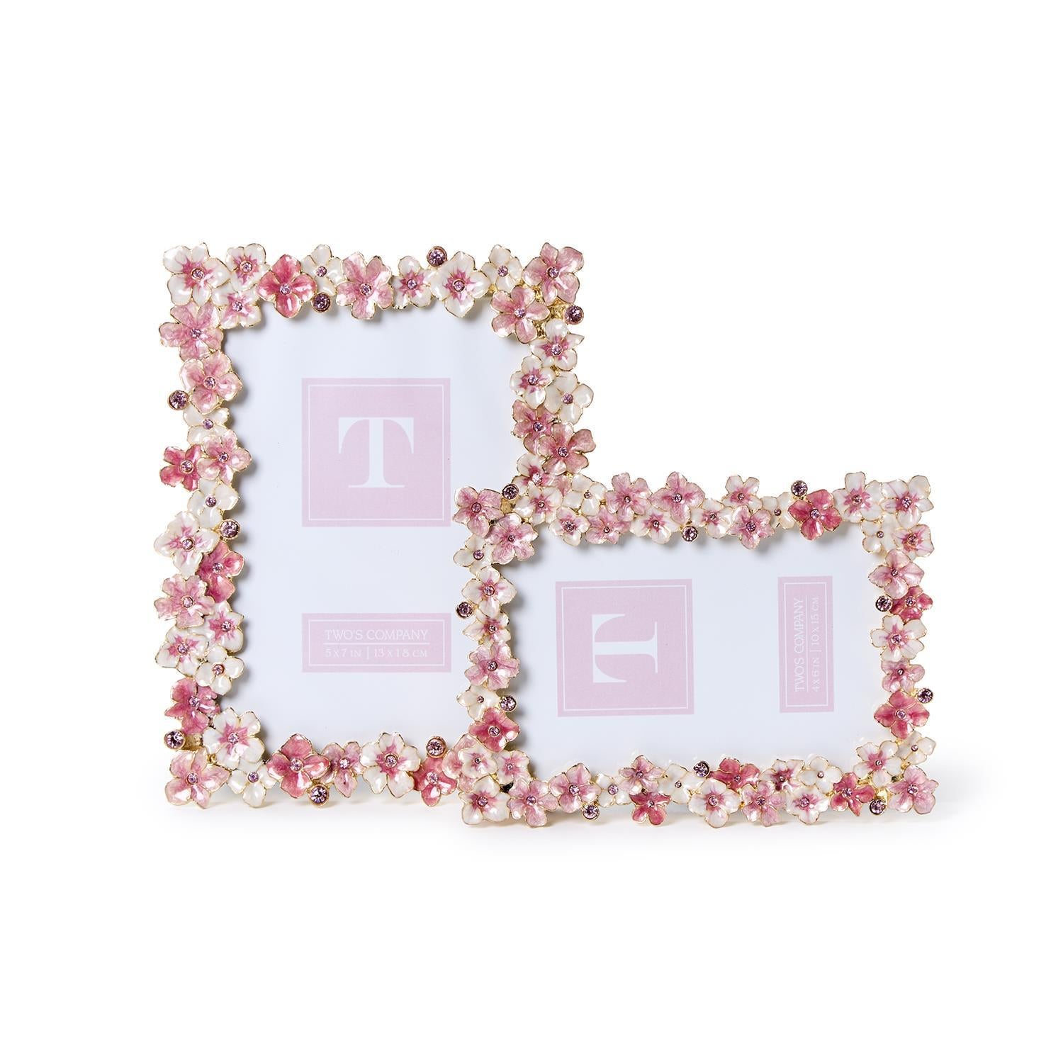 Hydrangea Enamel Photo Frame