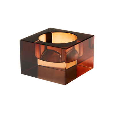 Square Crystal Votive Holder