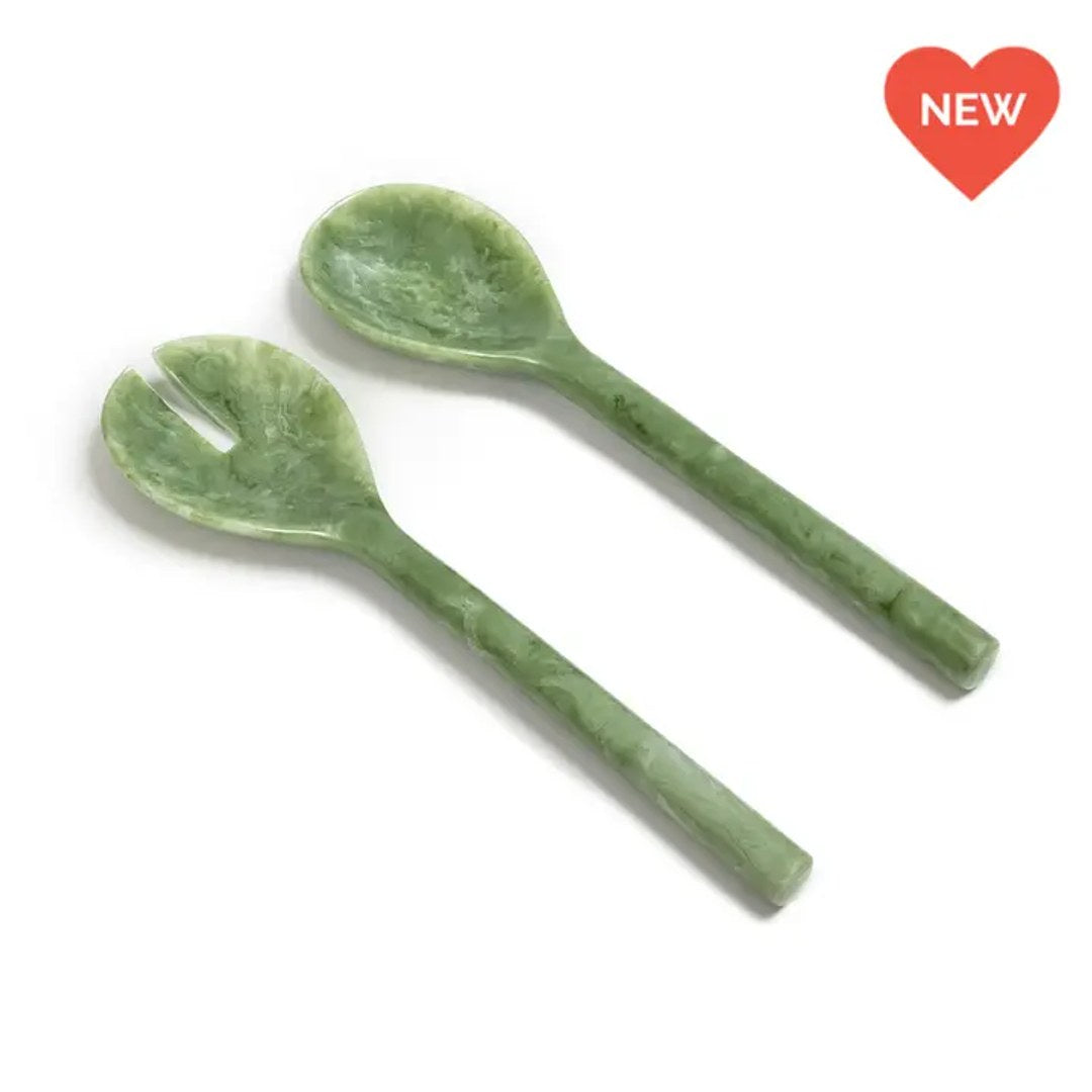 EveryWare Resin Servers- Green Swirl