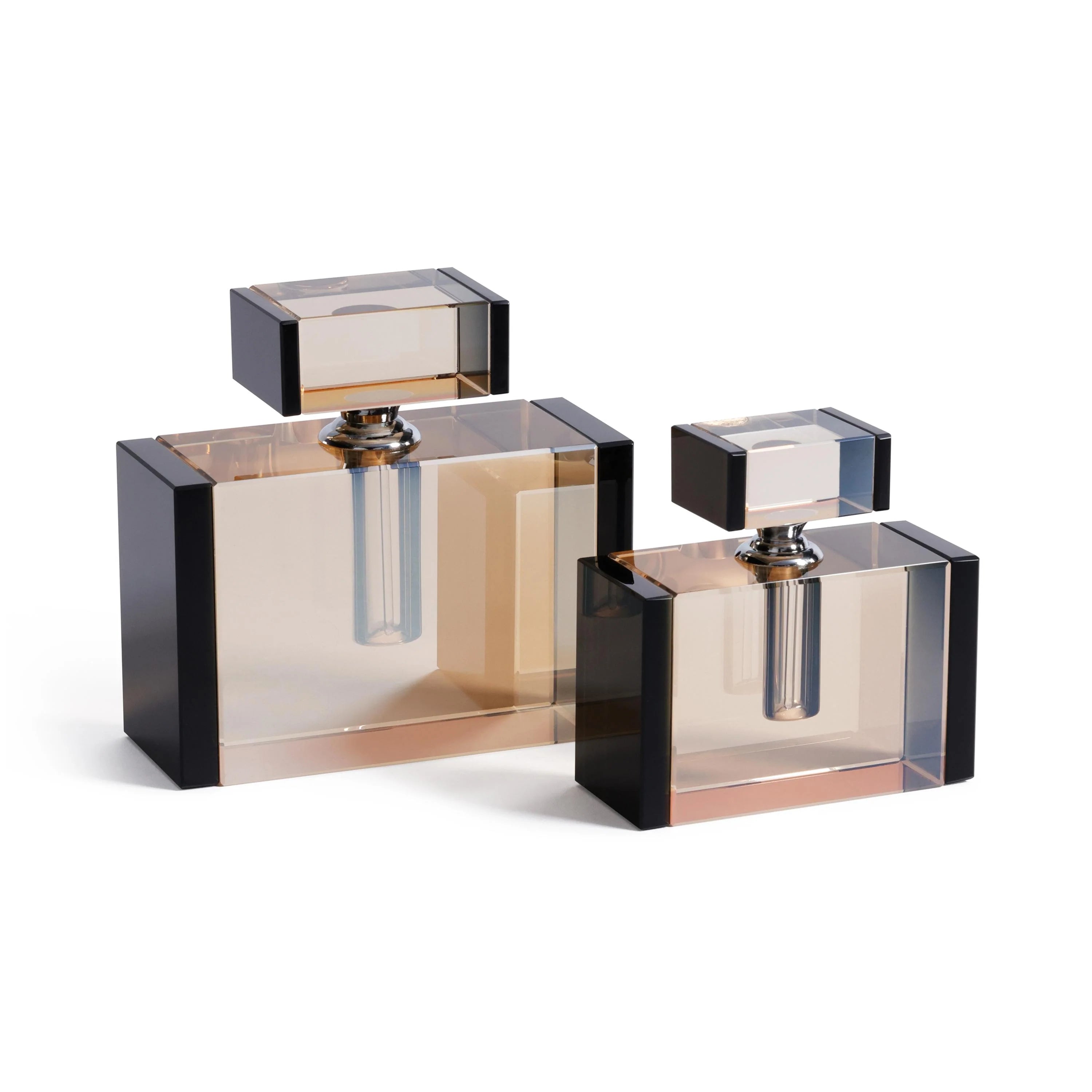 Zodax black and amber decorative perfume bottle