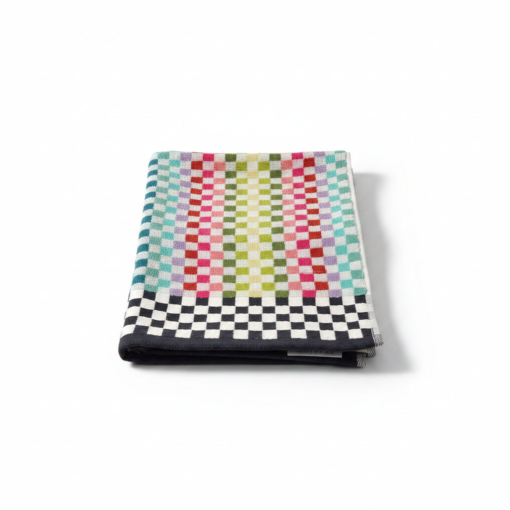 MacKenzie-Childs Rainbow Micro Check Hand Towel