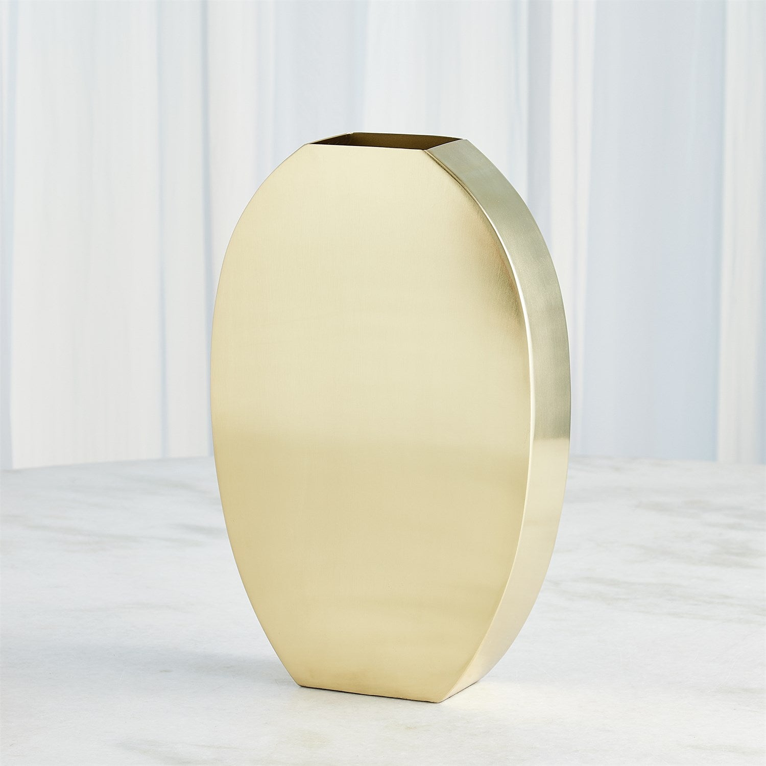 Global Views Brass Squared Oval Vases
