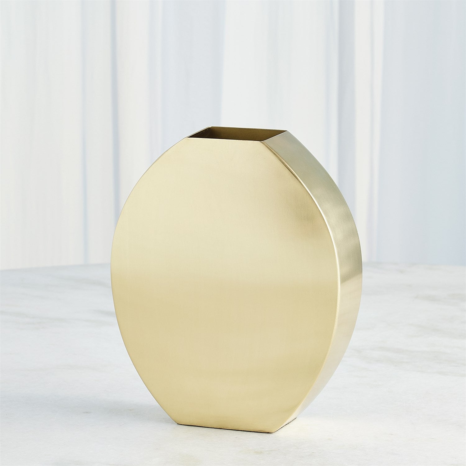 Global Views Brass Squared Oval Vases