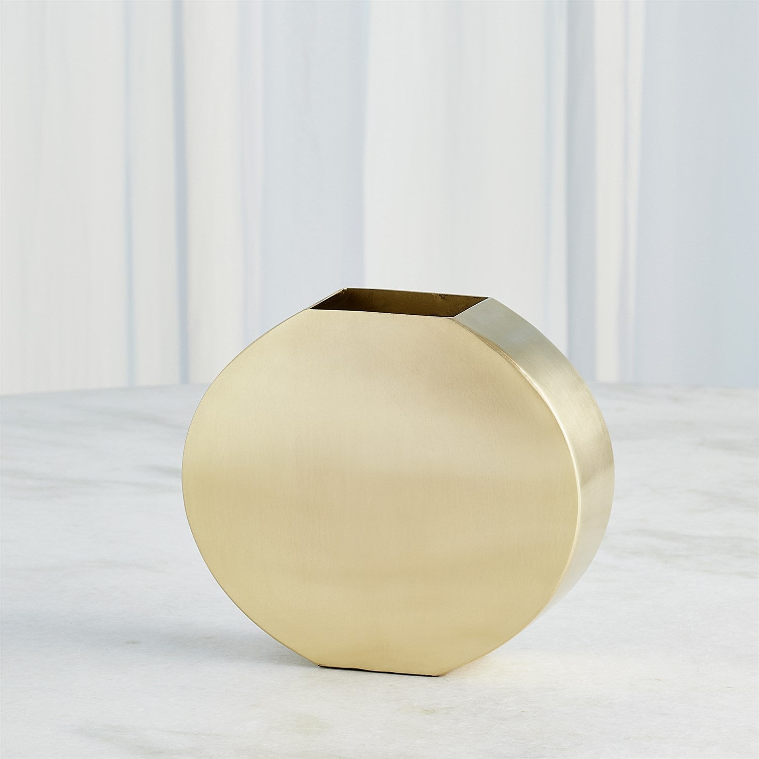 Global Views Brass Squared Oval Vases