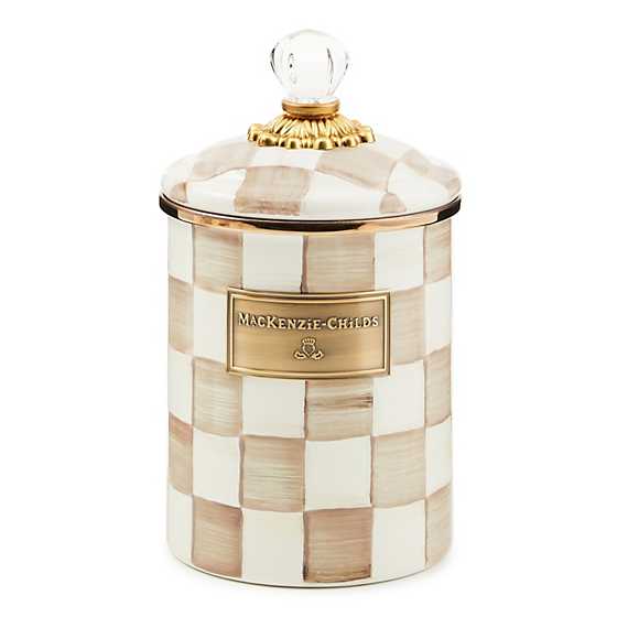 MacKenzie-Childs Mocha Check Canister