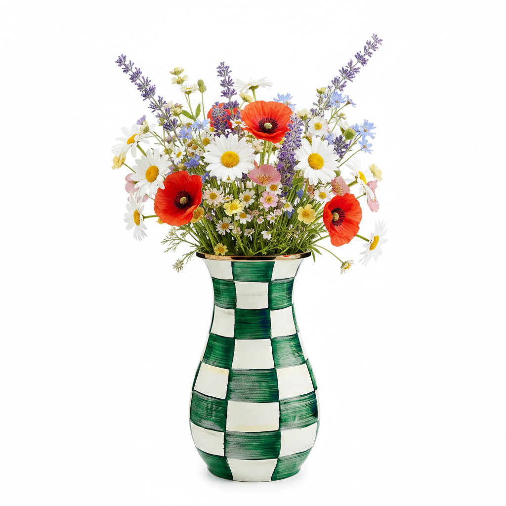 MacKenzie-Childs Courtly Check Tall Vase