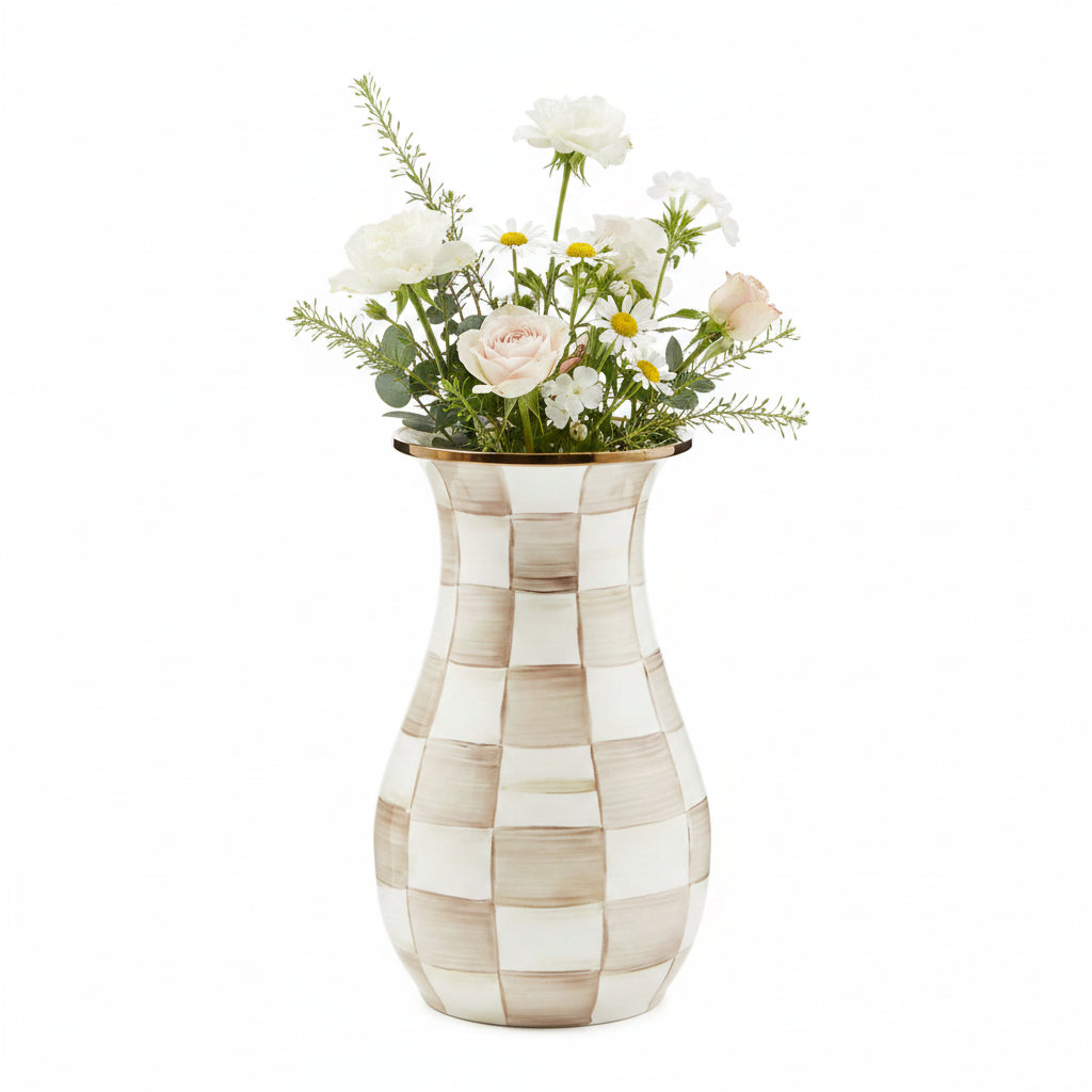 MacKenzie-Childs Courtly Check Tall Vase