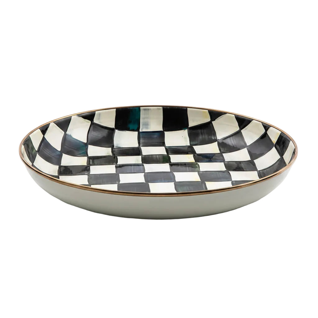 MacKenzie-Childs Check abundant serving bowl