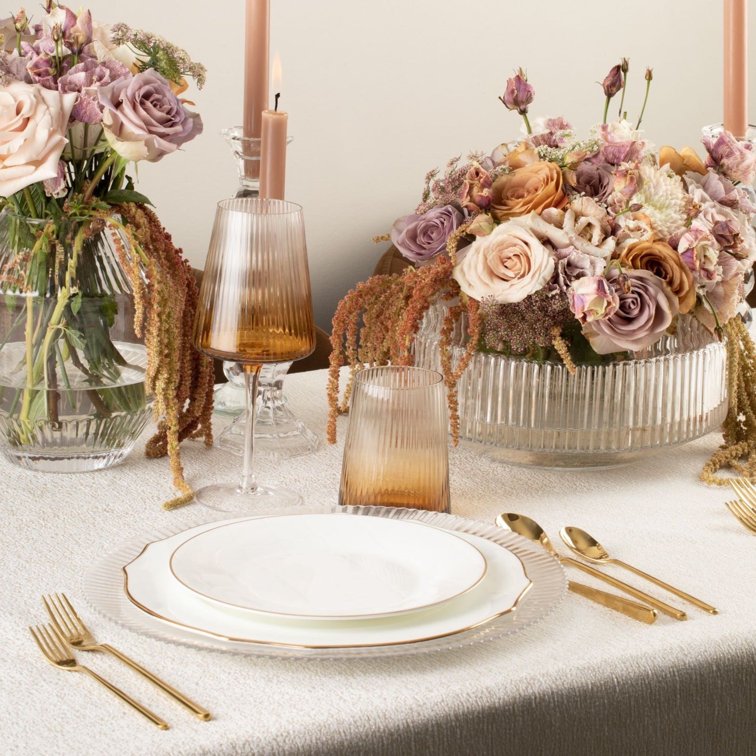 Adorn Your Table Cream Elegante Tablecloth