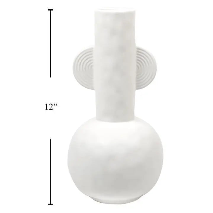 Tall White Ceramic Vase