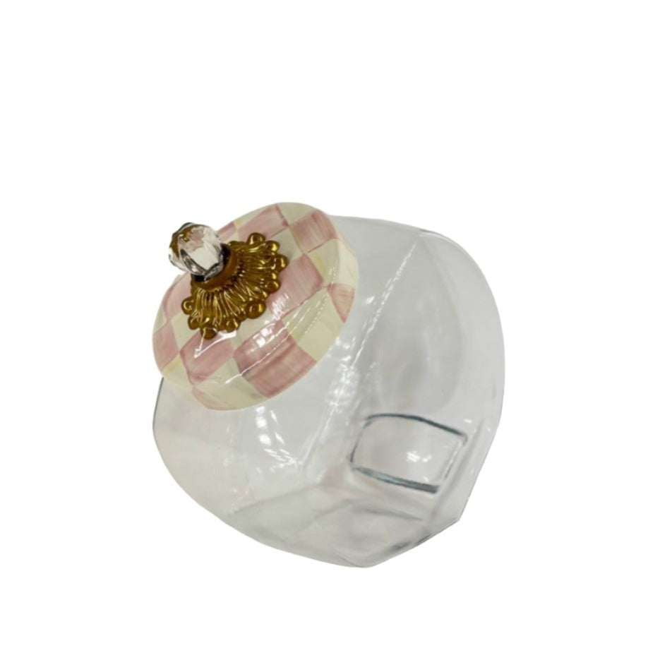 MacKenzie-Childs Rosy Check Sweets Jar