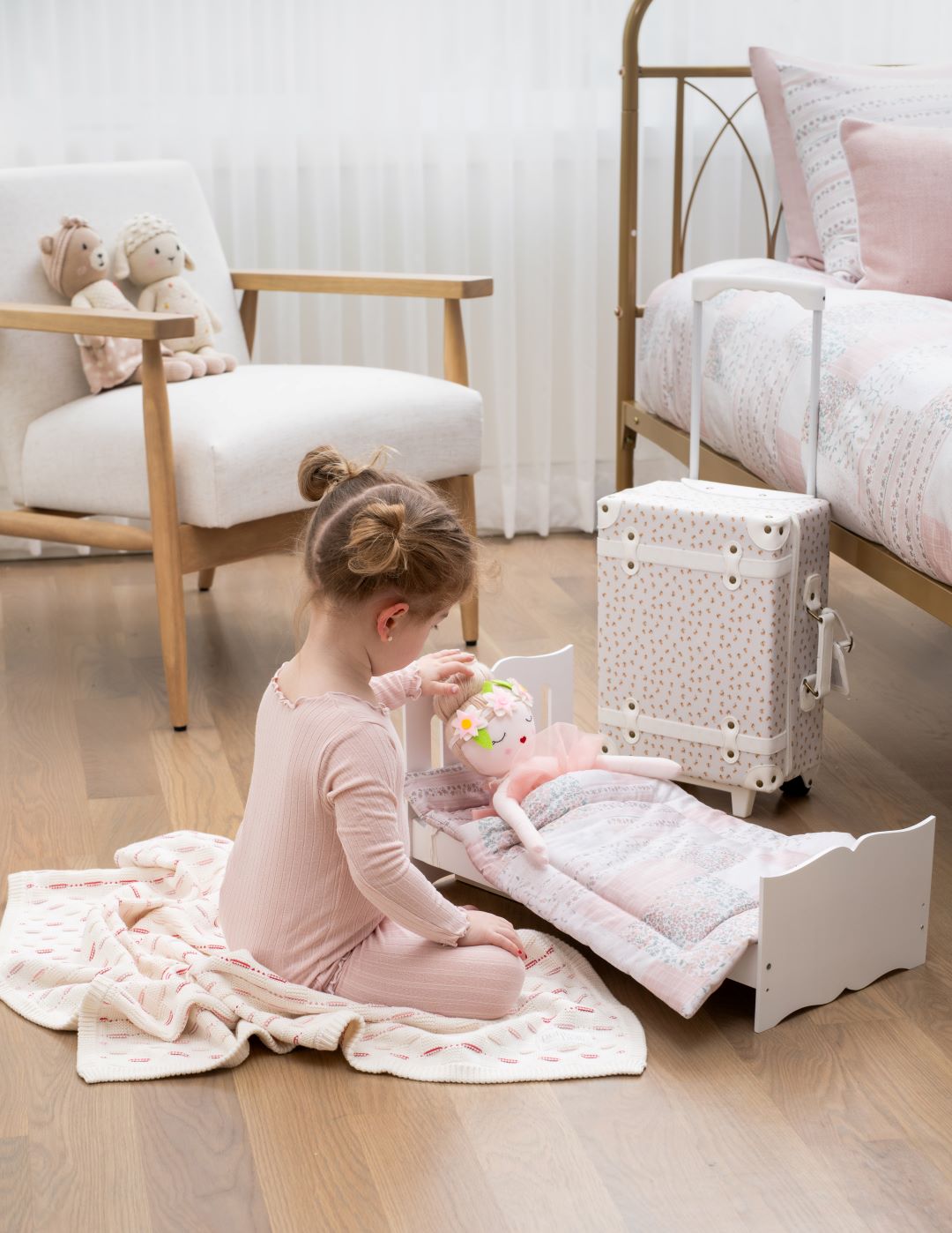 Petite Belle Mini Toile Safra Doll Set- Rose Pink