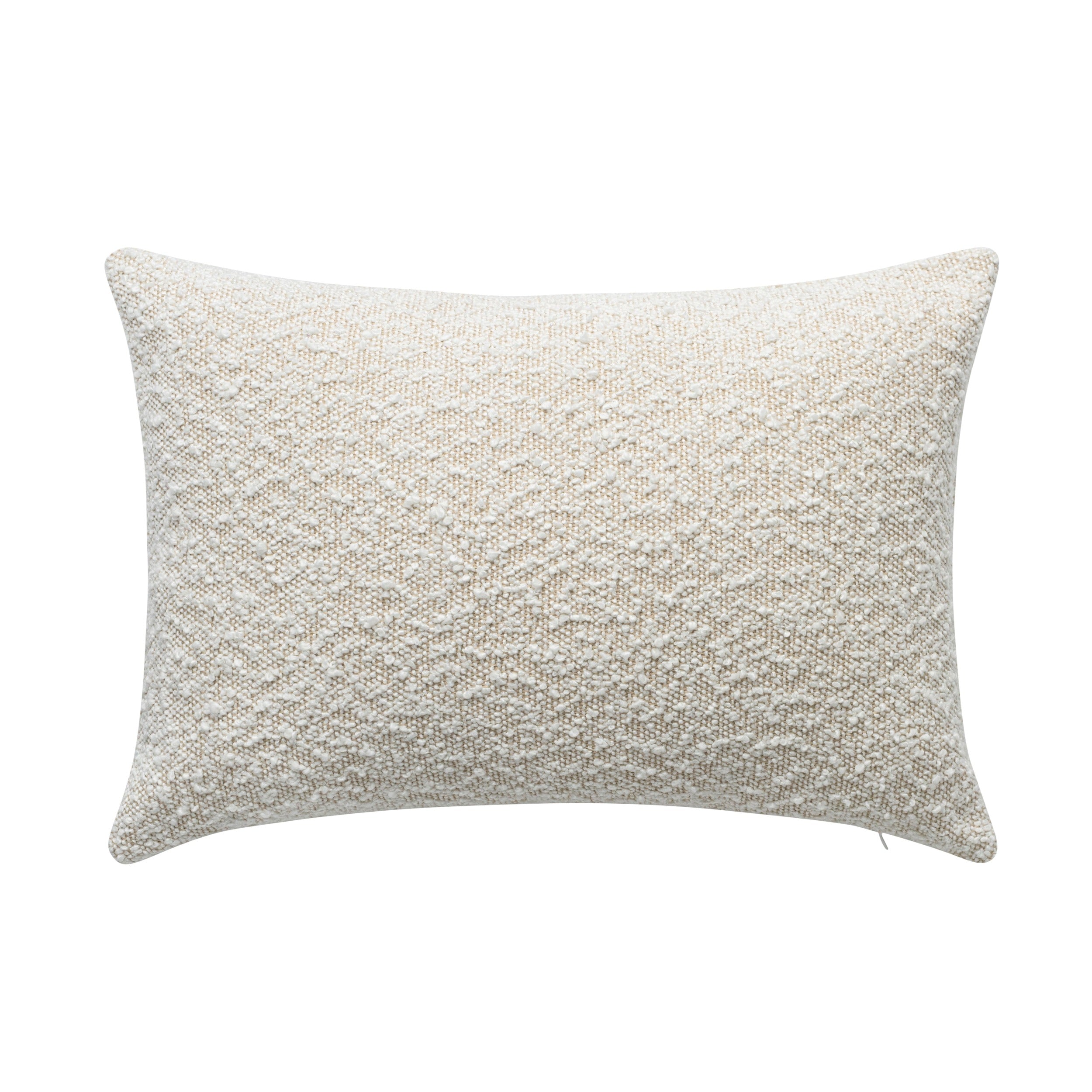 Aura Home Ivory Sand Boucle Throw Pillow