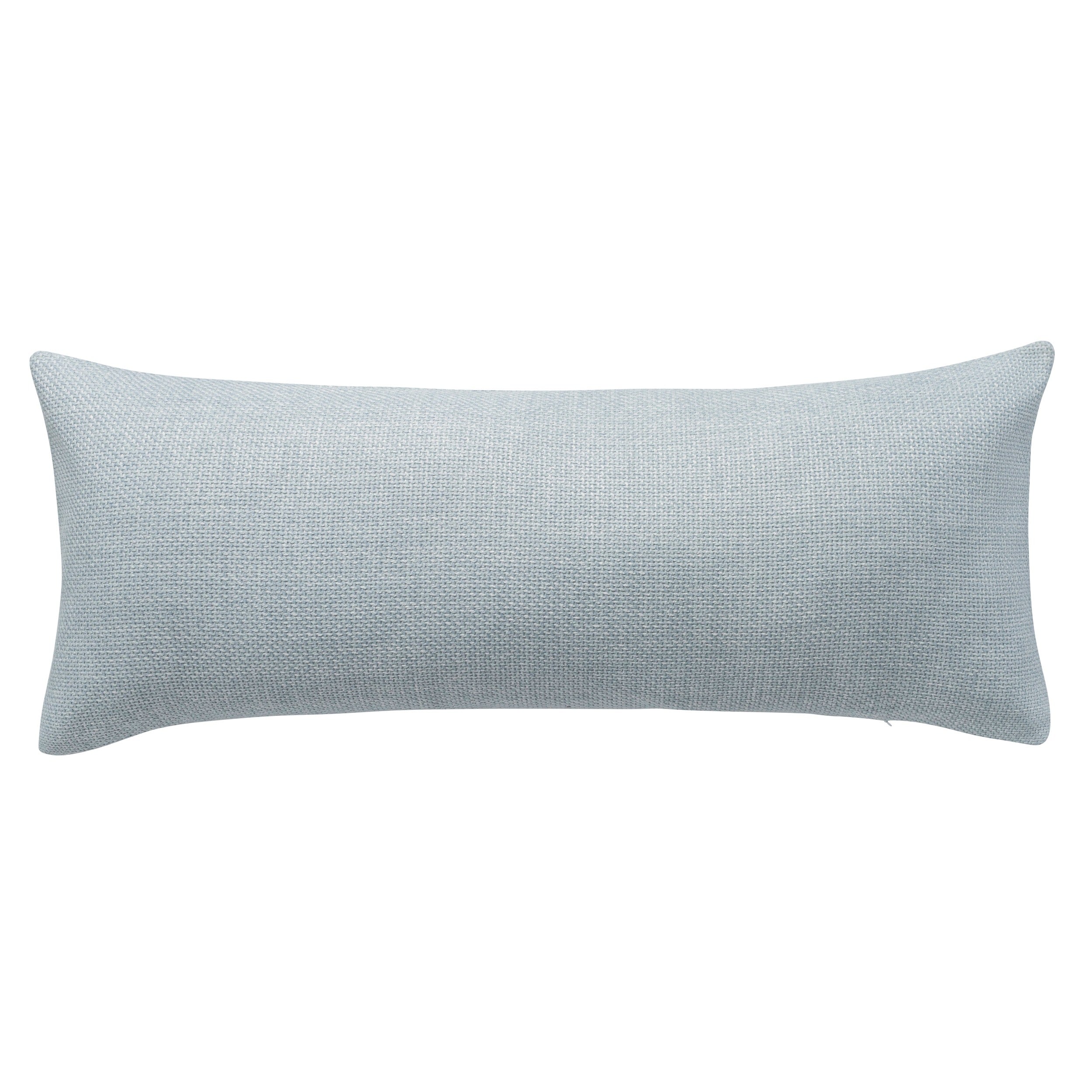 Petite Belle Sky Blue Textured Throw Pillow with White Piping