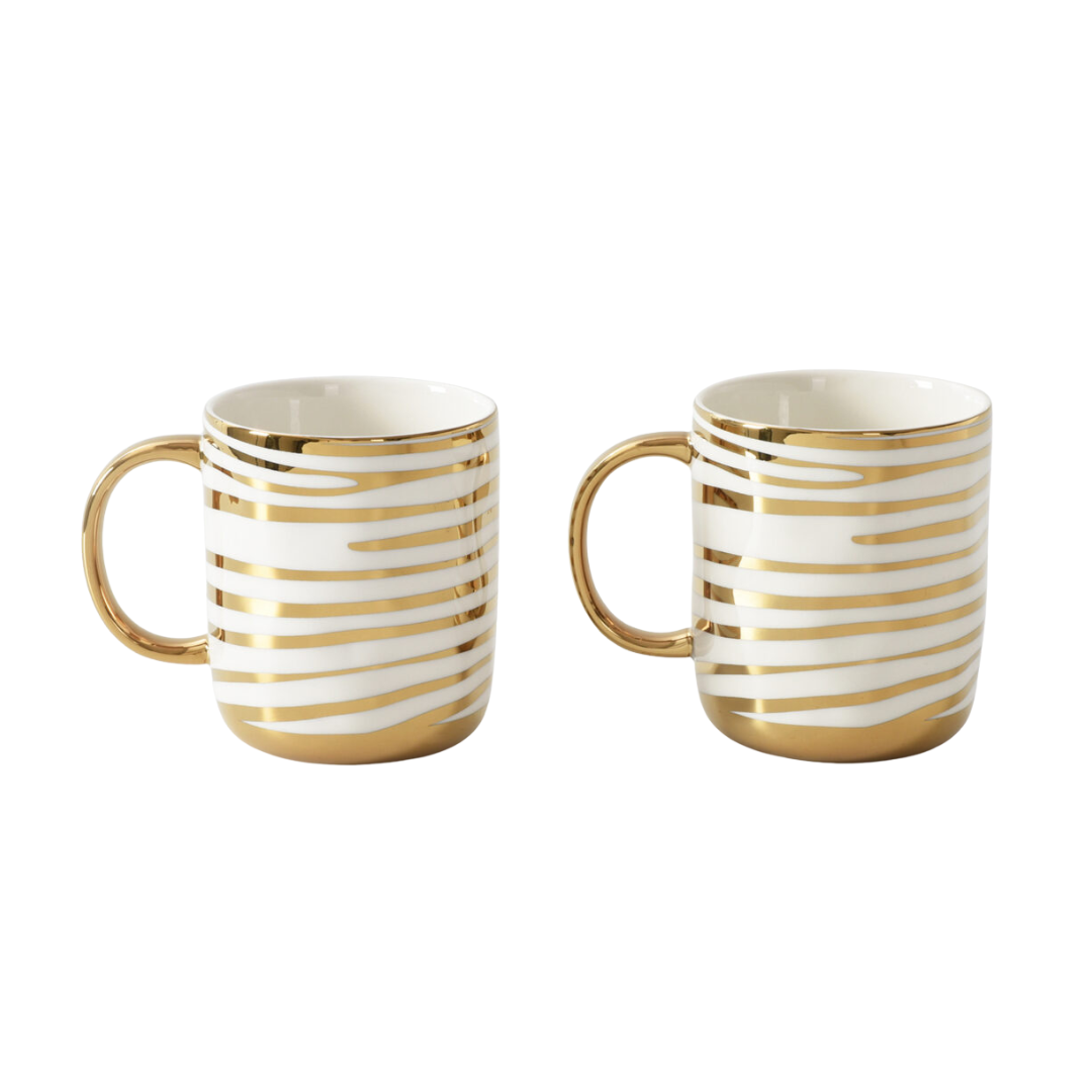 Sensu Gold Striped Mugs