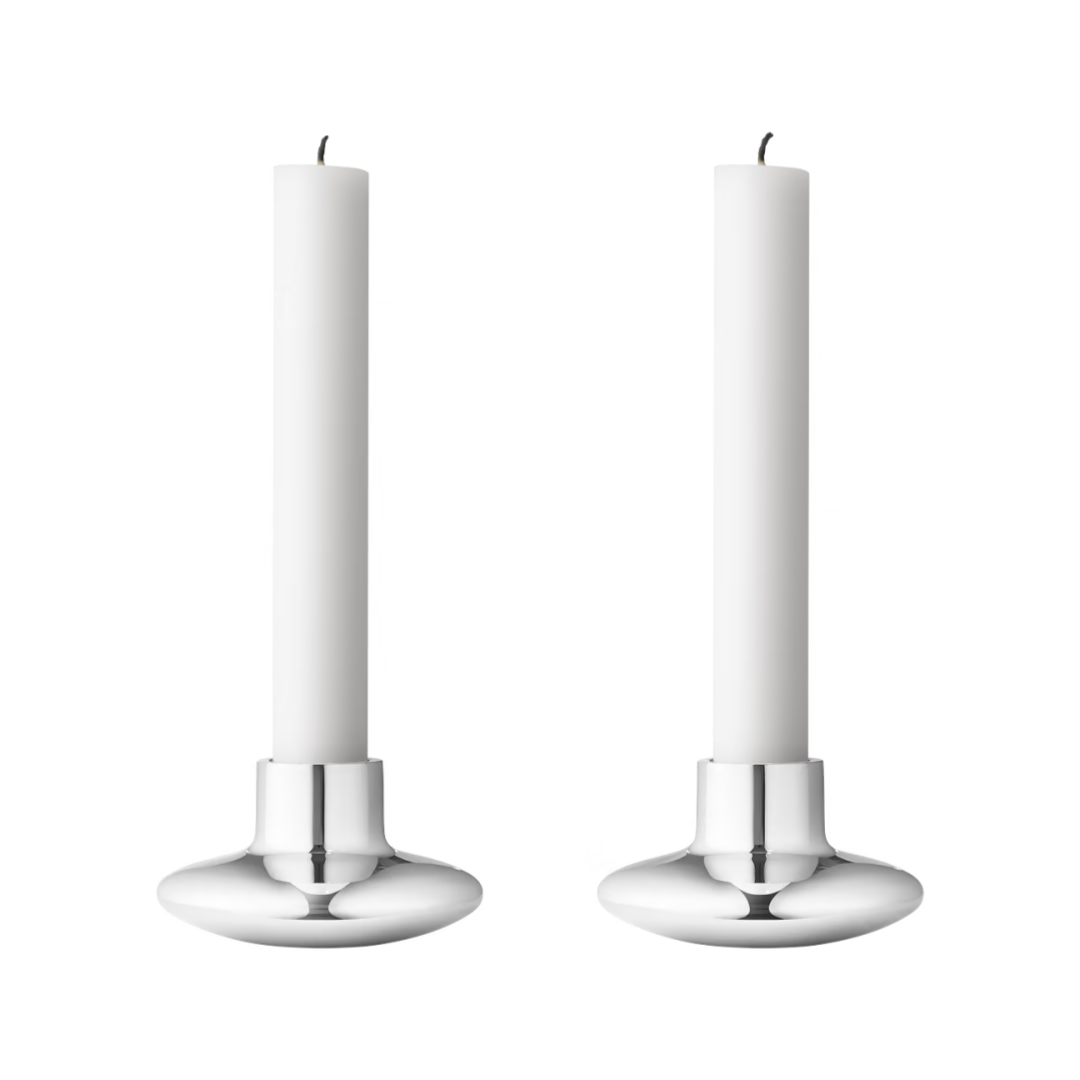 Georg Jensen Henning Koppel Stainless Steel Candleholder Set