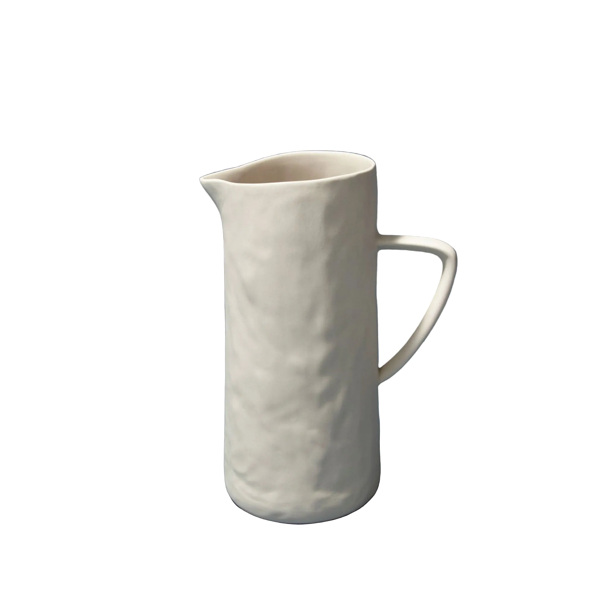 Tam White Stoneware Pitcher