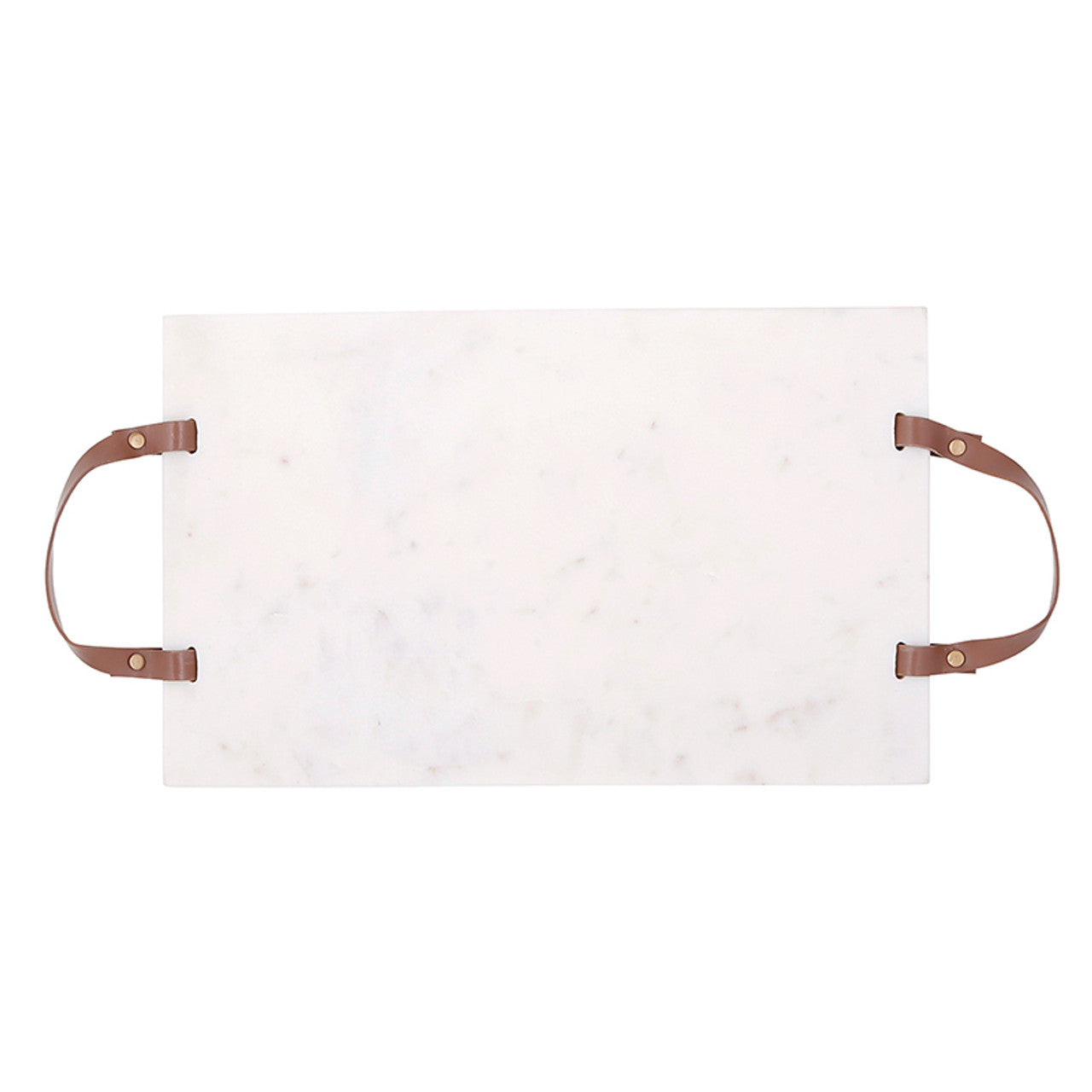 Marble Board With Leather Handles