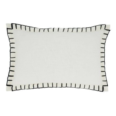 White Chunky Whip Stitch Pillow