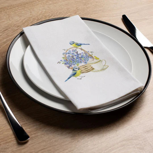 Spring Blooms Tea Party Printed Guest Towel