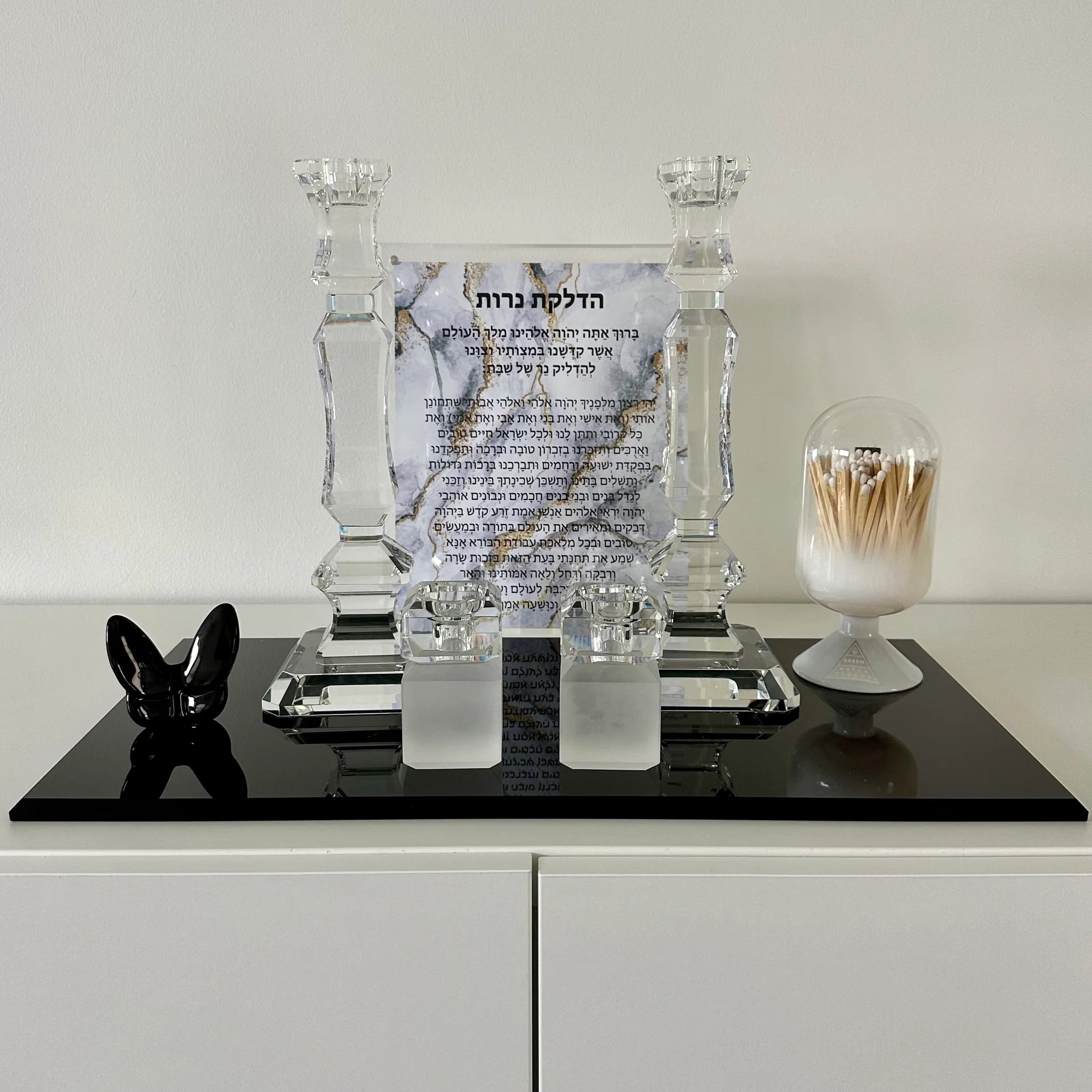 3” Pair of Two Tone Candleholders