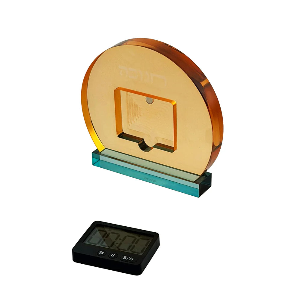 Amber & Teal Lucite Chanukah Timer