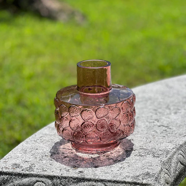 Short Neck Vase With Strawberry Pattern