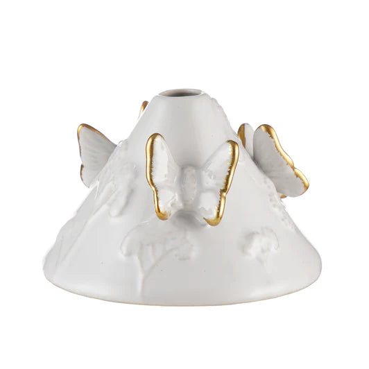 Porcelain Vase with Gold Accented Butterflies