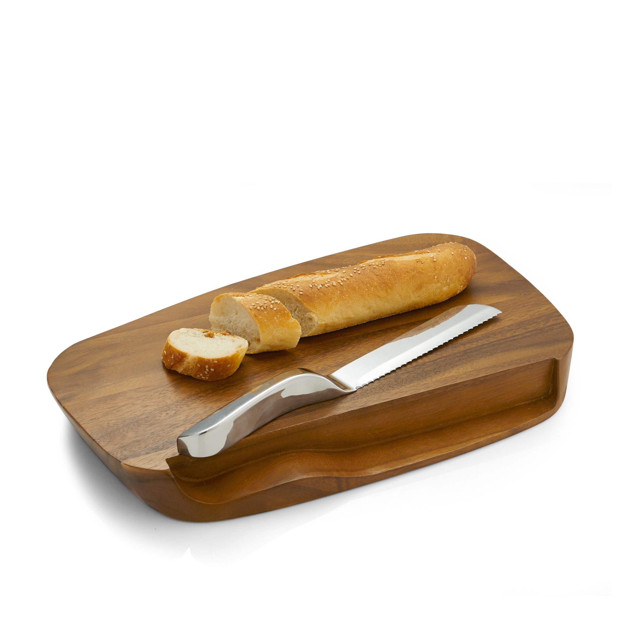 Blend Wood Bread Board w/ Knife