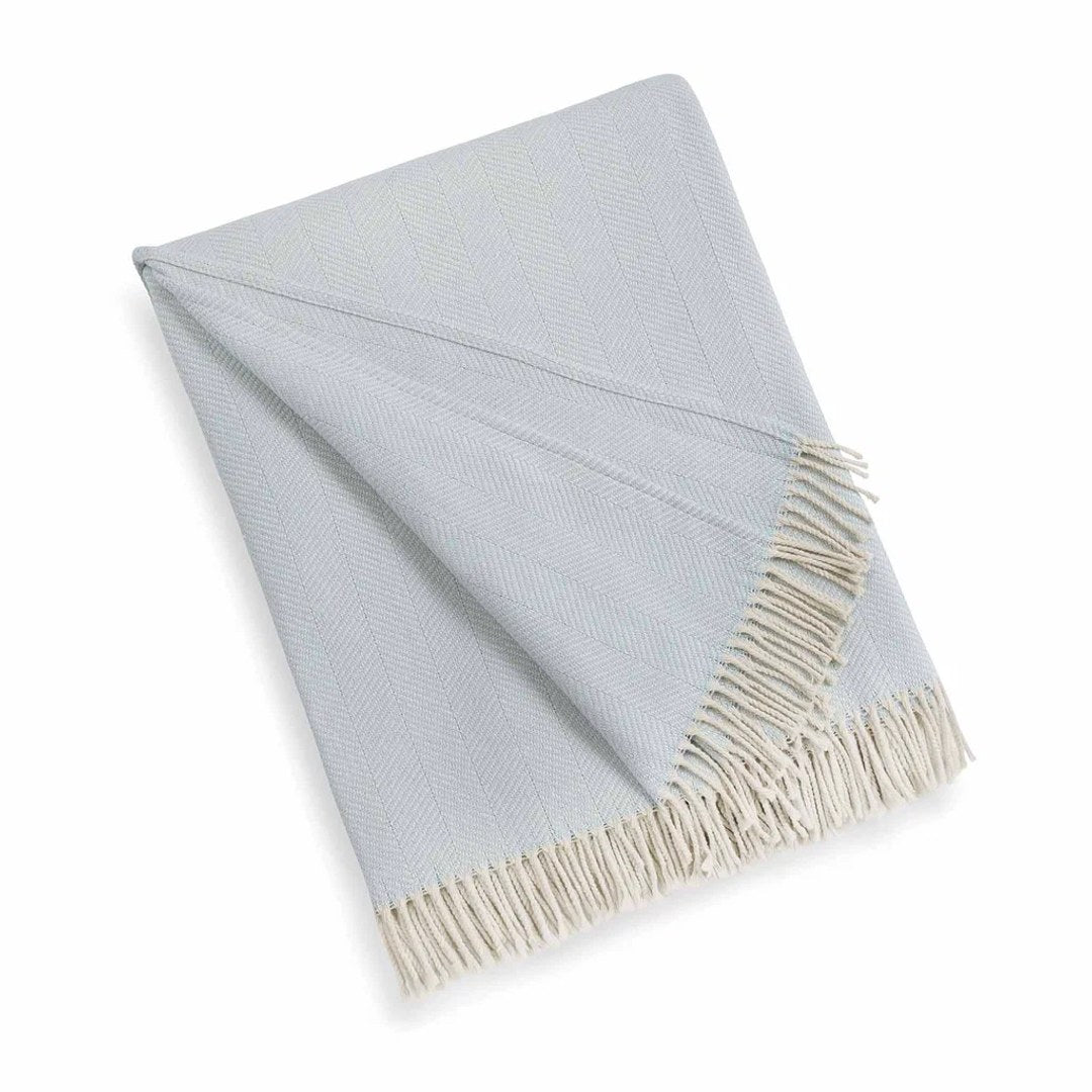 Kassatex Madeira Throw Blanket- Light Blue
