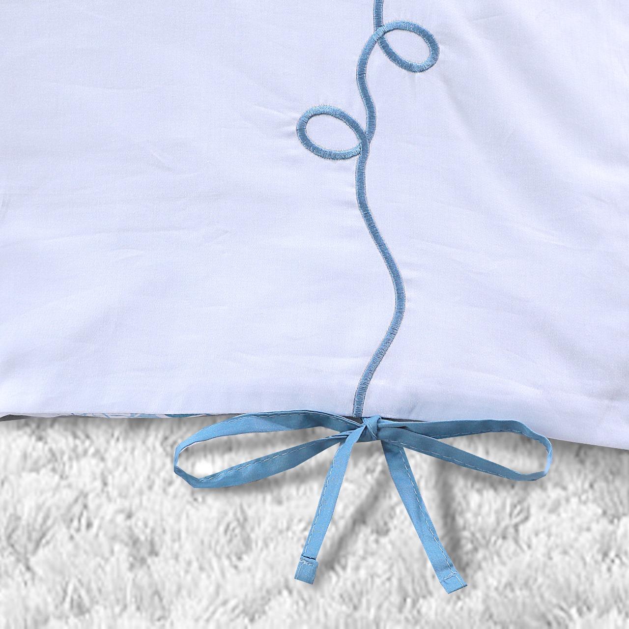 Petite Belle Lafayette Powder Blue Embroidered Duvet Set