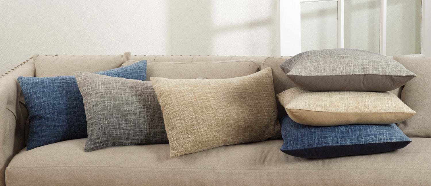 Navy Blue Ombre Design Pillow