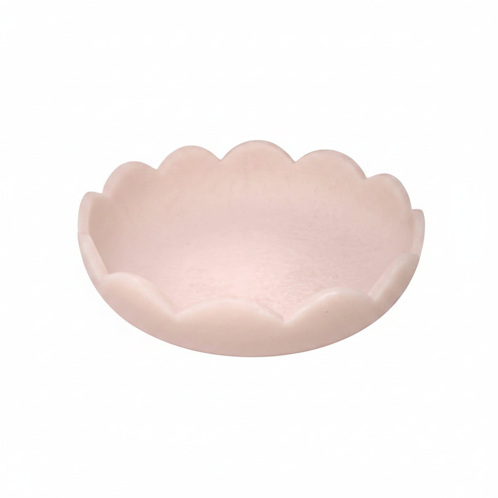 Scalloped Resin Blush Serving Medium Tray