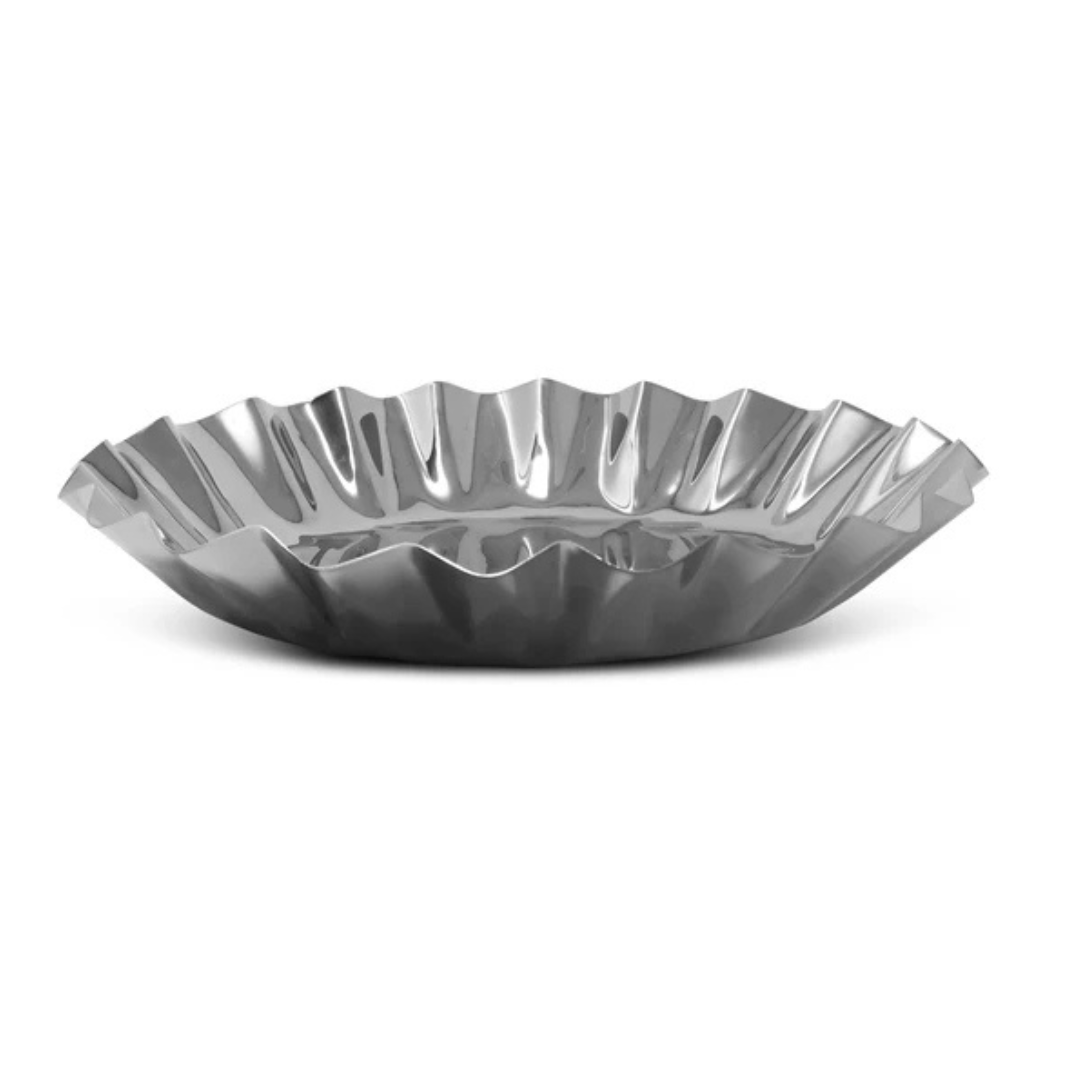 Stainless Steel Tray with Wavy Edge