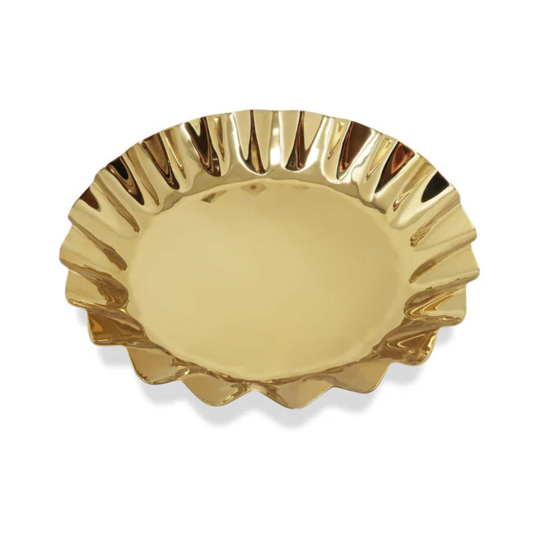 Stainless Steel Tray with Wavy Edge