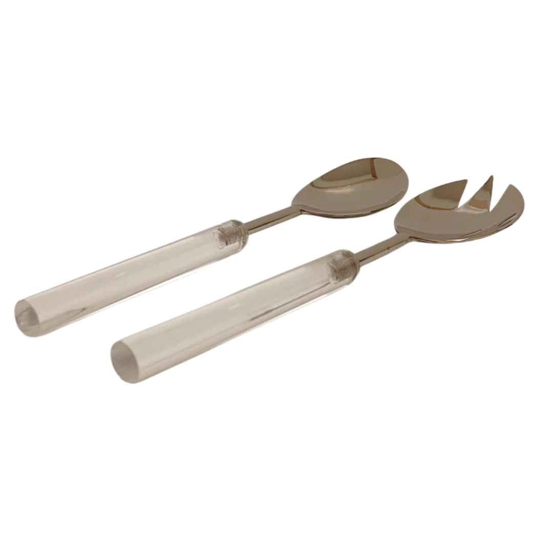 Cake/Salad Server Set with Acrylic Handle