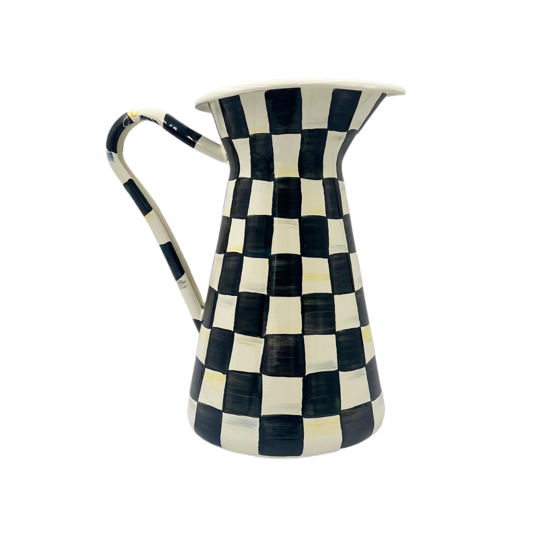 MacKenzie-Childs Courtly Check Large Practical Pitcher