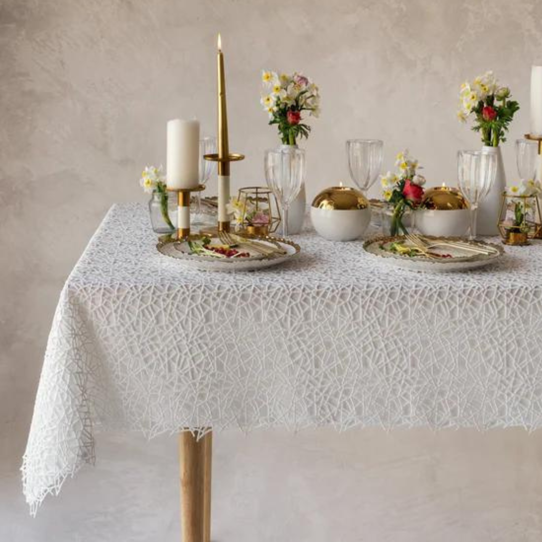 Adorn Your Table Ebony Lined Tablecloth