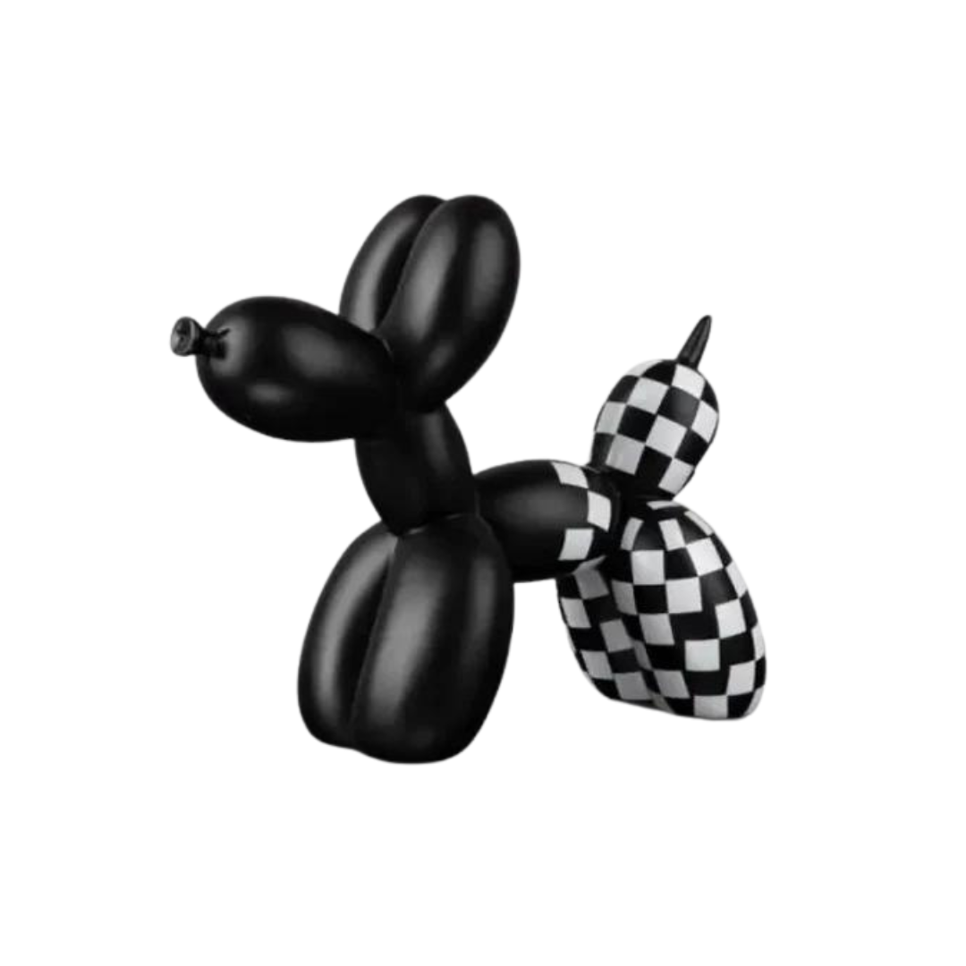 Resin Black Balloon Dog