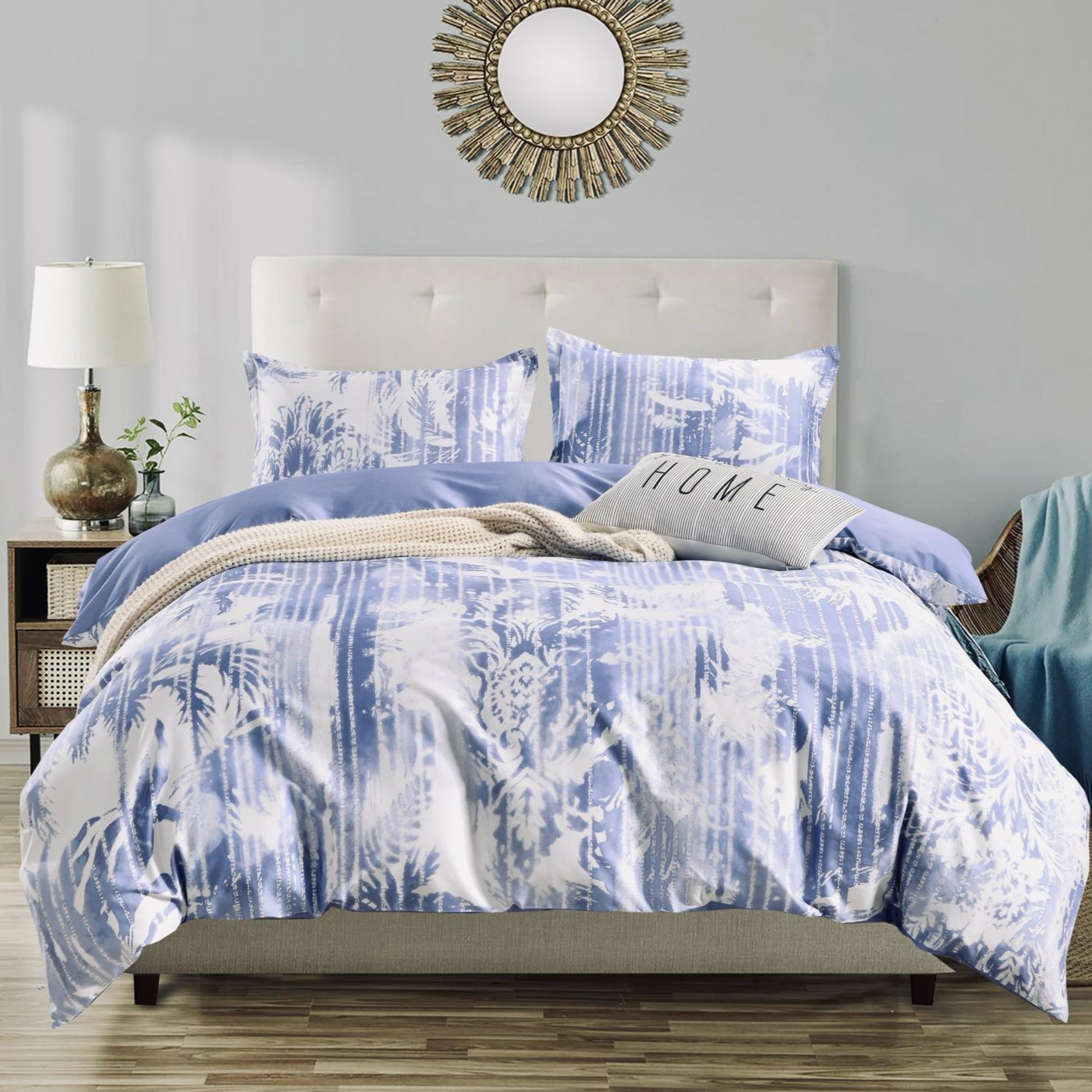 LUXE by A&B Cobalt Contour Duvet Set